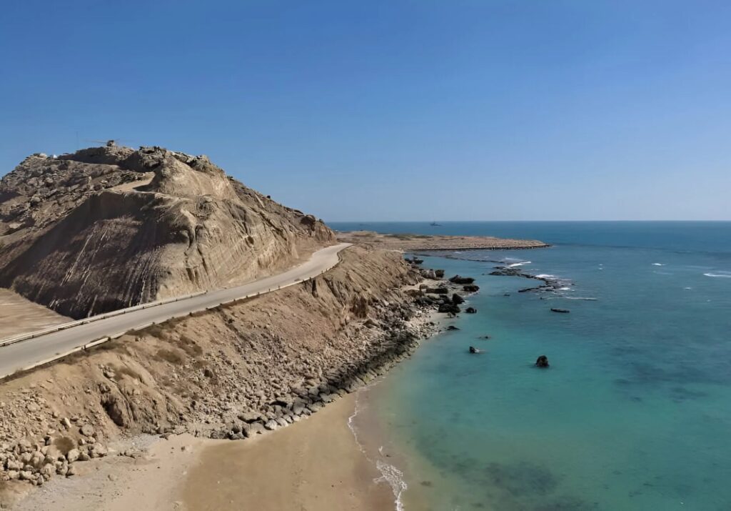 Oshtor Hill with a view over Kharg Island and the Persian Gulf. IRTouring.com